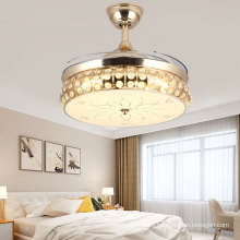 Decorative Invisible Ceiling Fan Light with Hidden Blades Remote Control for Living Room